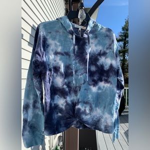 C&C California Crop Top Tye Dye Hoodie